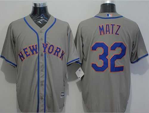 New York Mets #32 Steven Matz Gray New Cool Base Stitched MLB Jersey,We sell and wholesale New York Mets #32 Steven Matz Gray New Cool Base Stitched MLB Jersey on line form chian!